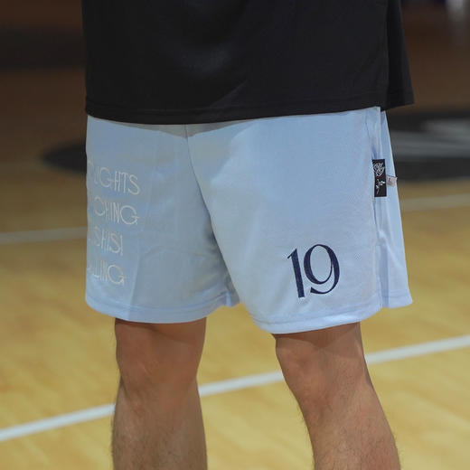LUSHISI争冠主题篮球美式短裤夏季运动训练网眼速干四分复古球裤 商品图1