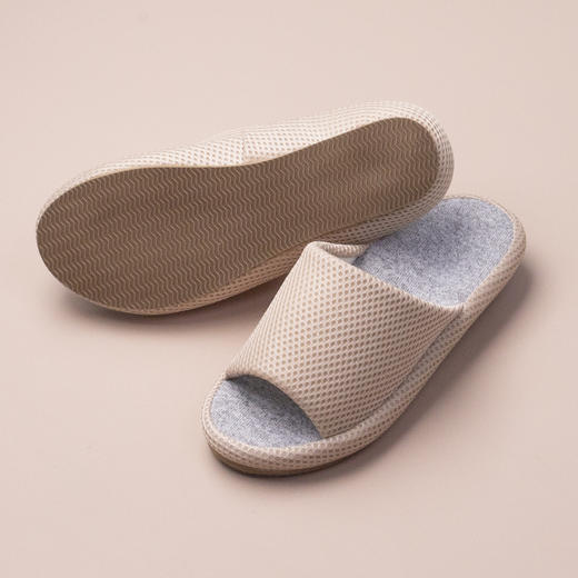 【网眼拖鞋】透气家居拖鞋布艺方式网眼简约地板地毯静音拖鞋 商品图7