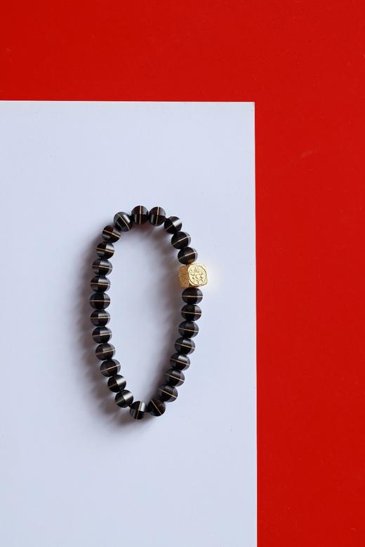 ZGT0117°紫光檀&极薄黄杨木榫卯珠手串 商品图2