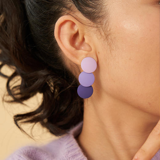 social talen桑蕾 设计师首饰 多巴胺色彩耳饰大小太阳花耳钉可拆卸设计 时尚休闲藤编耳环合集【该商品不支持用券】 商品图6