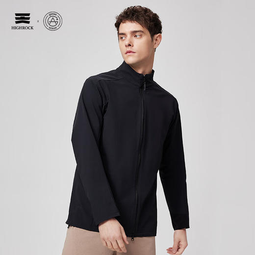 鹅铠甲天石户外运动防风软壳衣男士无帽款跑步徒步弹力休闲薄款夹克G618 商品图1