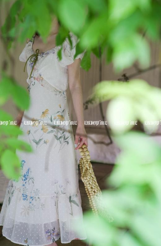 【门店同款】ENJOY夏季南法-茶歇方领印花连衣裙 157544073 商品图3