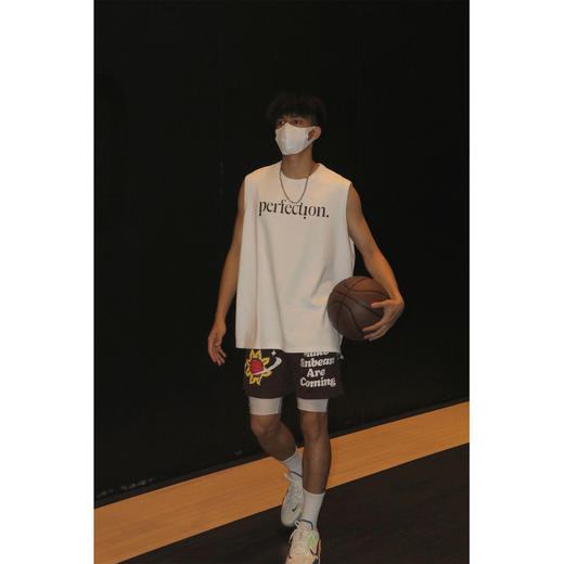 LUSHISI重磅无袖T恤背心坎肩美式篮球街头[P系列]休闲运动宽松男 商品图2