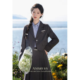 鹿向南《曼哈顿日记》学院风时尚套装女春季西装外套L336200-1