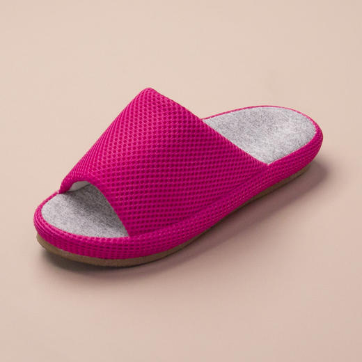 【网眼拖鞋】透气家居拖鞋布艺方式网眼简约地板地毯静音拖鞋 商品图12