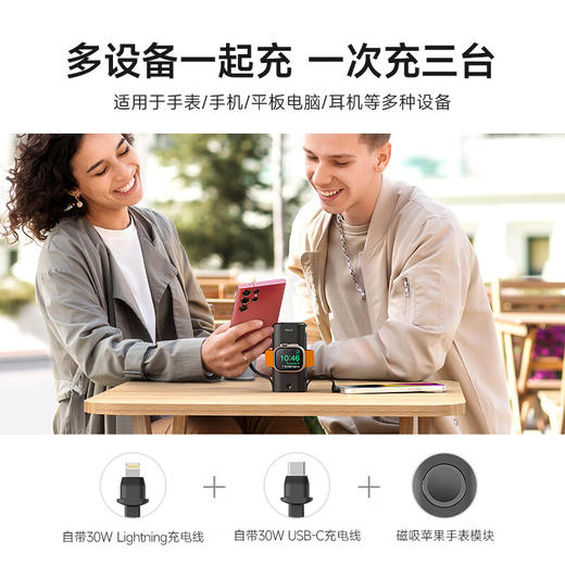 【国家3C认证】爱沃可（iWALK）LPW001 PD快充30W充电宝自带线双线大容量多功能移动电源适用苹果15华为安卓苹果手表磁吸充电 商品图6