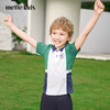 mettekids男童短袖t恤2024夏新款撞色拼接童装上衣儿童休闲polo衫 商品缩略图0
