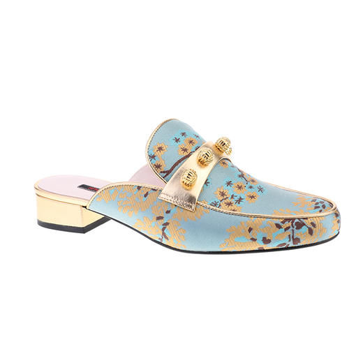 sheme  新中式  鹤鸣 织锦 金属盘扣 凉鞋  可定制 商品图4