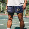 LUSHISI争冠主题篮球美式短裤夏季运动训练网眼速干四分复古球裤 商品缩略图0