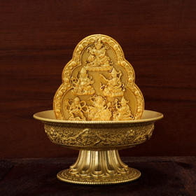 随身水g铜盘摆件