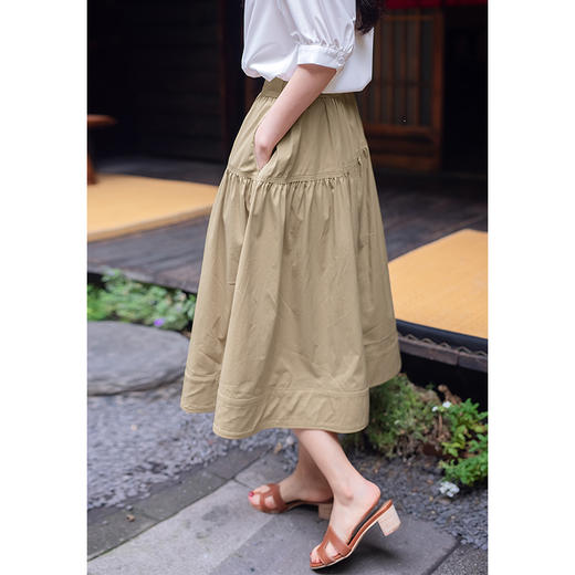 【福利清仓】有机棉 法式优雅分割半身裙 商品图3