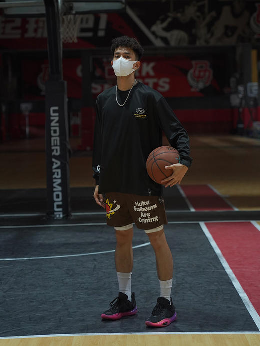 LUSHISI长袖[落日黄昏]运动长袖投篮服男圆领t恤篮球训练服宽松潮 商品图1