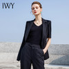 IWY/高端黑色西装套装女总裁西服短袖商务通勤工作服职业微喇裤装232010C1+P3 商品缩略图3
