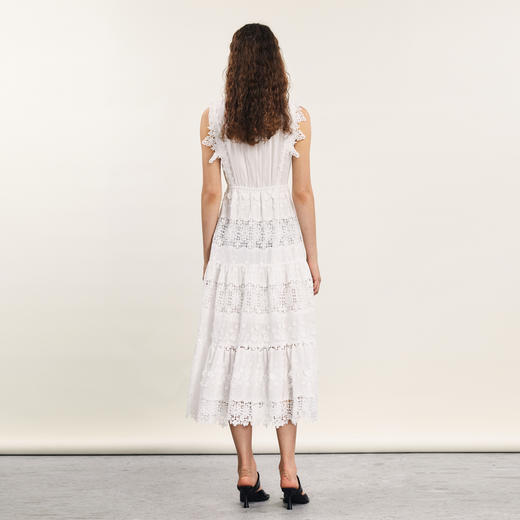 谜底高级感连衣裙无袖女2024年夏季新品法式风浪漫长裙242GL0682 商品图2