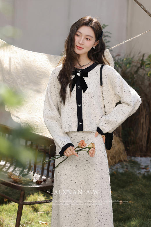 【65折秒杀】鹿向南《夹心奥巧》混色纱线上衣L33203 商品图5