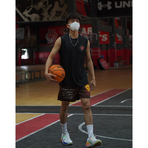 LUSHISI[日落篮球]夏季篮球背心美式运动无袖t恤宽松街头跑步训练 商品图3