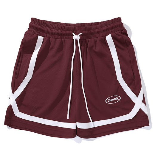 LUSHISI[后卫]美式篮球不过膝四五分裤速干运动拼接跑步训练短裤 商品图4