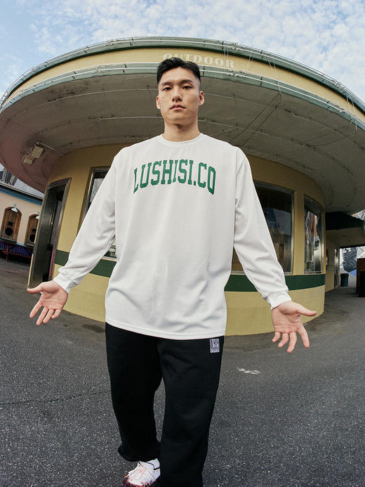 LUSHISI基础美式长袖投篮服六周年限定主题LOGOtee[努力无限公司] 商品图1