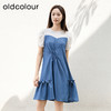 oldcolour夏季新款法式赫本风褶皱连衣裙女假两件拼接裙P26107534 商品缩略图2