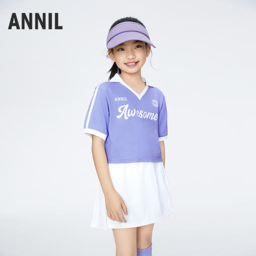 女童撞色运动感针织套装夏季新款安奈儿童装实体店同款AG421788 商品图1