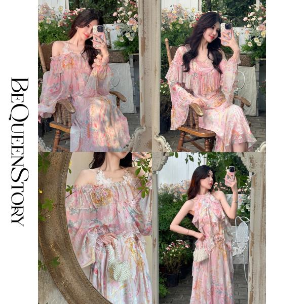 BeQueenStory【巴洛克神殿】重工桑蚕丝仙气上衣&半裙&连衣裙套装