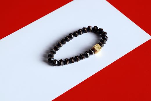 ZGT0117°紫光檀&极薄黄杨木榫卯珠手串 商品图1