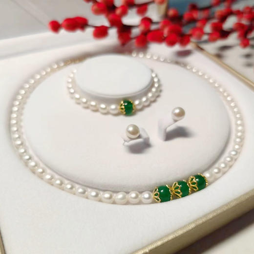  慢婕淡水珍珠礼盒三件套 「假一罚三」 商品图6