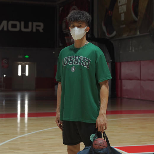 LUSHISI夏季新款美式篮球训练服投篮运动t恤男短袖宽松透气[热身] 商品图0