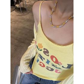 2024软软同款【美式甜豆】甜辣风多巴胺穿搭显瘦背心纯欲辣妹设计感夏季