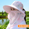 TZW-棉麻凉帽帽子女夏季面罩遮脸太阳帽大沿紫外线采茶骑车遮阳帽 商品缩略图6