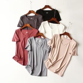 weyo夏季新款女兰精莫代尔圆领V领短袖1738、1739