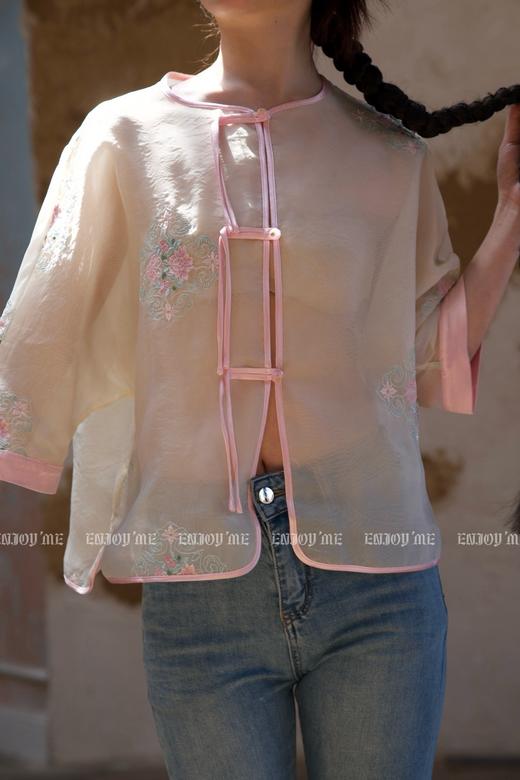 【门店同款】ENJOY夏季云敛-春卉花屿国风刺绣开衫 157500919 商品图3