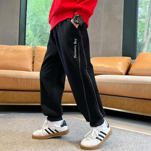 男童加绒裤子一体绒冬季儿童运动裤 商品图0