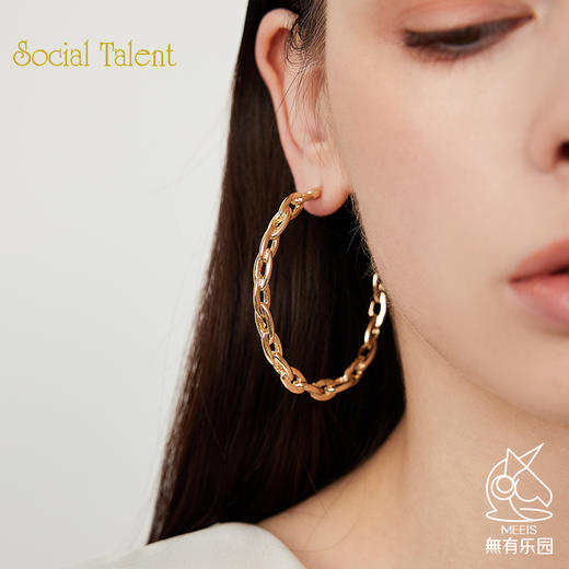 social talen桑蕾 设计师首饰 多巴胺色彩耳饰大小太阳花耳钉可拆卸设计 时尚休闲藤编耳环合集【该商品不支持用券】 商品图4