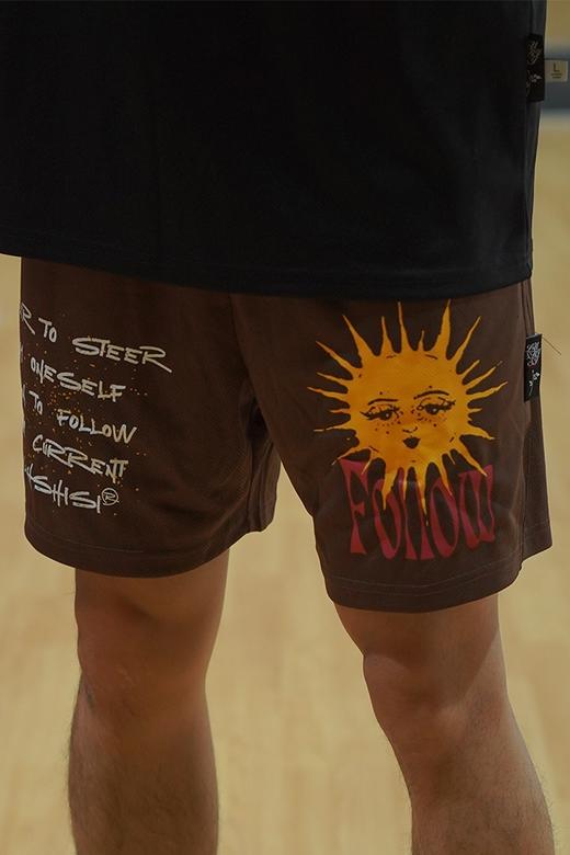 LUSHISI[破晓]篮球美式短裤男夏季运动训练网眼速干四分复古球裤 商品图5