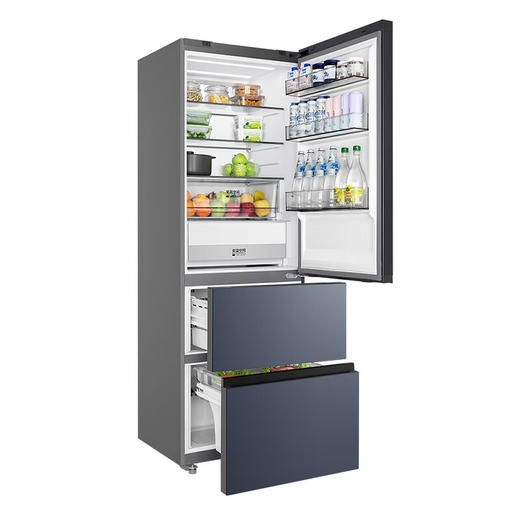 美的（Midea）冰箱401升三门超一级净化净味除菌纯平全嵌保鲜家用智能大冰箱BCD-401WUTGPZM迷境灰 商品图4