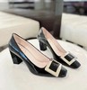 万年经典  7cm粗跟方扣单鞋  漆皮单鞋  高跟鞋通勤单鞋 商品缩略图0