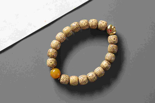 YXPT0027°星月菩提+黄玛瑙财神手串0.9*1.0*18 商品图0