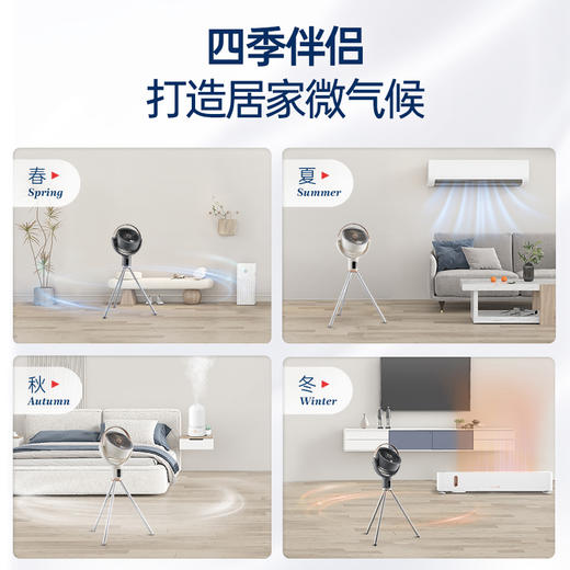 杞冠臻选 | 摩飞  空气循环扇 四种风感 3D摇头 负离子净化 MR3801 英伦创意家电 mophy richards 商品图5