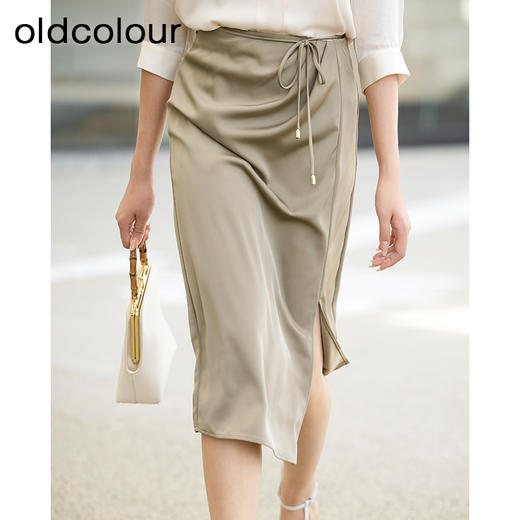 oldcolour夏季新款法式高级感开叉西装半身裙女包臀裙GP21063811 商品图3