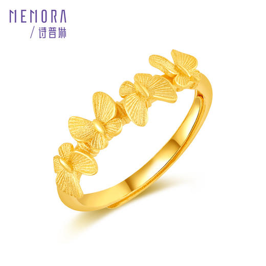 蝴蝶黄金戒指女足金素圈金指环礼物送女友母亲节520【按克计价黄金1】MEMORA诗普琳GRE03701（线上专供） 商品图2