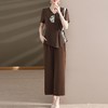 TZW-夏季中国风妈妈装休闲套装短袖气质中老年女装夏装新款两件套洋气 商品缩略图5