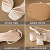ZHR则则法式复古粗跟凉鞋2024新款时尚百搭洋气沙滩凉鞋简约女鞋 商品缩略图2