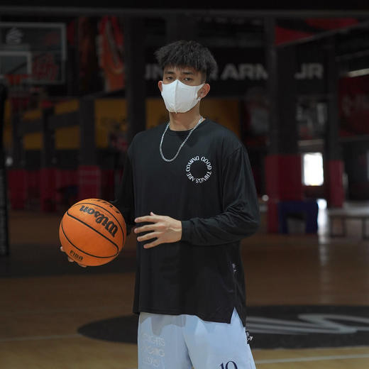 LUSHISI[好运降临]速干投篮服长袖美式篮球t恤宽松休闲运动服印花 商品图3