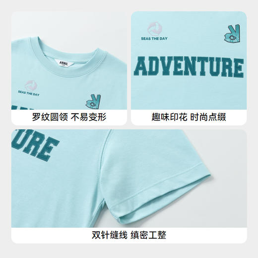 男童宽松圆领短袖上衣夏季新款安奈儿童装实体店同款AB421756 商品图4