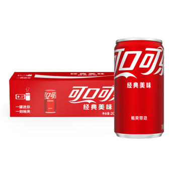 可口可乐（Coca-Cola）汽水 碳酸饮料 200ml*12罐  迷你摩登罐 新老包装随机发货 商品图3