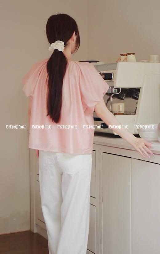 【门店同款】ENJOY夏季别致珍珠褶皱上衣 157449682 商品图6