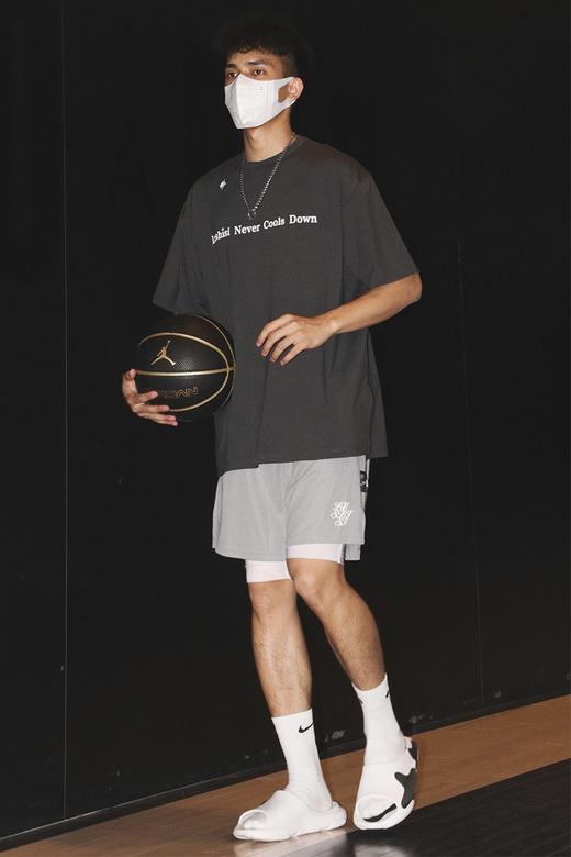 LUSHISI夏季运动冰丝速干投篮服篮球短袖男美式印花圆领宽松潮流 商品图5