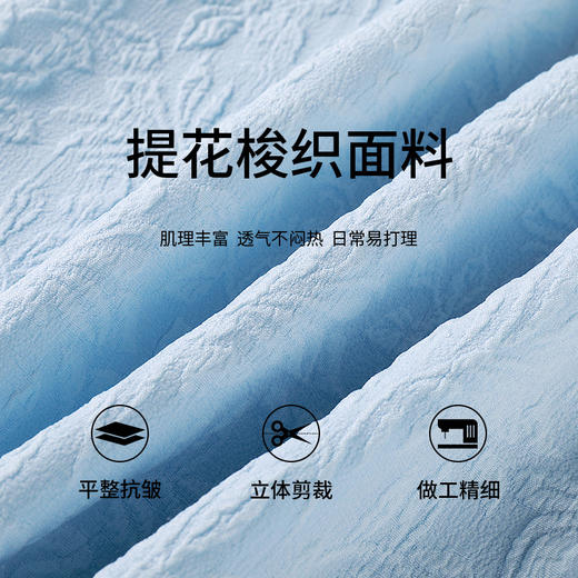 奢姿2025年夏装新款大码女装气质方领连衣裙胖妹妹提花时尚裙子9932852682 商品图4