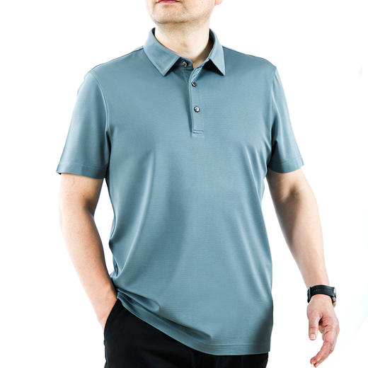 鑫缘 男真丝针织短袖T恤 GT3979 商品图0
